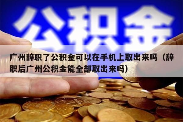 海南辞职了公积金可以在手机上取出来吗（辞职后海南公积金能全部取出来吗）